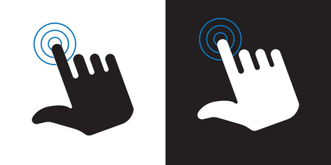 Obraz premium Print Hand click icon set illustration. pointer sign and symbol. 1176