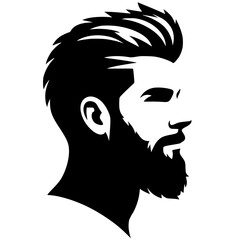 Silhouette of a man's beard