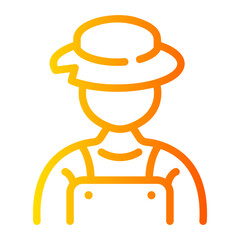 farmer Line Gradient Icon