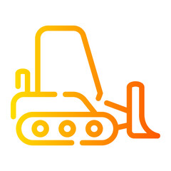 tractor Line Gradient Icon