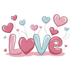 Love, Valentine's Day retro, alphabet, font, vector, sign, letter, text, illustration, letters, symbol, design, shirt, design