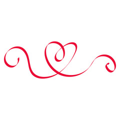 Valentine love ribbon