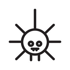 Obraz premium A spooky black spider crawling on a web, ideal for creepy or Halloween-themed designs.