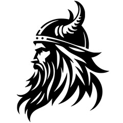 Obraz premium Viking portrait silhouette