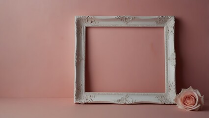 Elegant Frame on Pastel Background: Versatile Image for Business Marketing