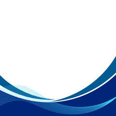 Business Curve Footer With Blend Wave