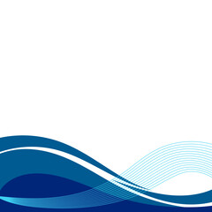 Business Curve Footer With Blend Wave