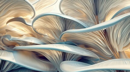 Mushroom on a neutral background, beautiful outdoor mushroom. Background serene, mushroom notable.