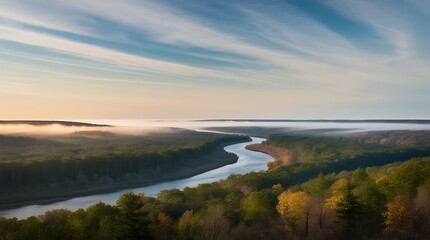 Majestic River Landscape Aerial View for Business Promotion Material