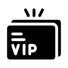 VIP pass glyph icon