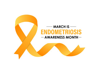 Endometriosis Awareness Month is observed every year in March to raise awareness about endometriosis, a chronic and often painful condition. Chronic pelvic pain, painful periods. Vector illustration.