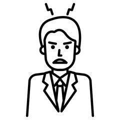 화가 난 직장인 아이콘