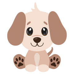 Cute puppy  dog vector cartoon illustration