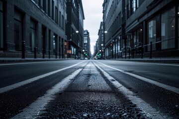 Black Asphalt Road Dark Street Background with Studio Room Texture for Product Showcase
