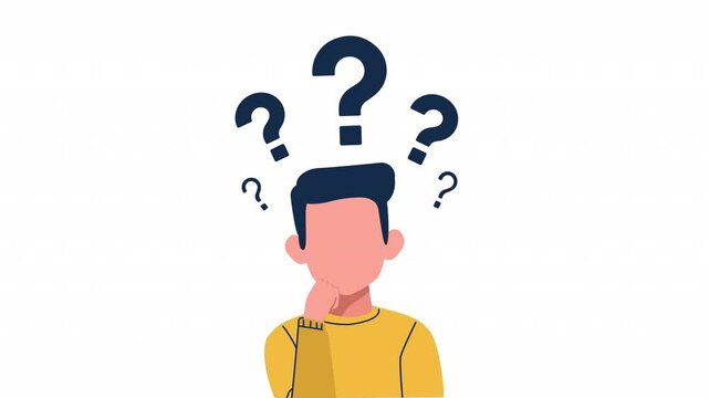 Cartoon People Are Thinking Animation 4K On Alpha