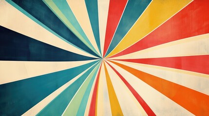 Colorful Radiant Burst Pattern with Stripes and Bold Shades