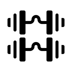 Dumbbell glyph icon
