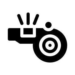 Whistle glyph icon