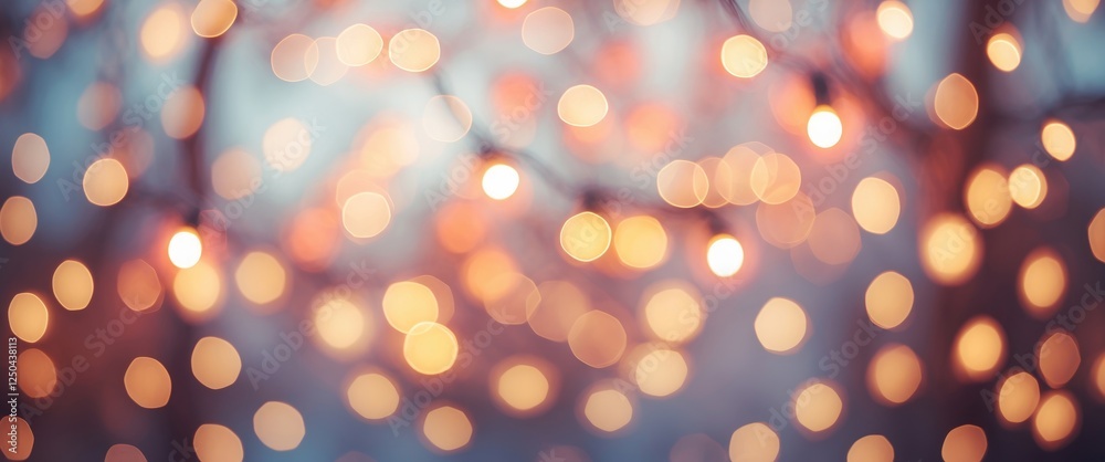 Poster bokeh light pattern creating a dreamy background effect for festive or romantic themes in photograph