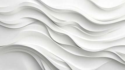 Obraz premium Abstract White Waves Background for Modern Design Projects