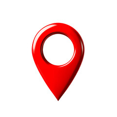 High-Quality Red Map Pointer Icon . Cut out