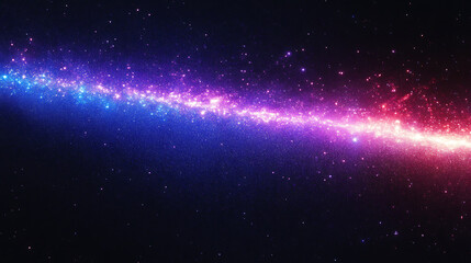 Abstract grainy grain background in dark purple, blue and black colors, glowing word light ray shapes, cosmic, science fiction. high resolution AI Generative image