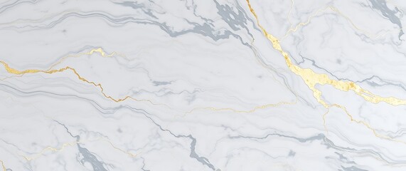 A photorealistic image of a stylish marble background featuring swirls of white and grey, with  subtle gold veining, shot with  shallow depth of field and a soft light source.