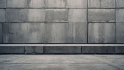Concrete wall texture with uniform panel design suitable for modern architecture and urban environments. Neutral backdrop for various uses.