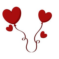 Valentine Love Balloon with Ribbon