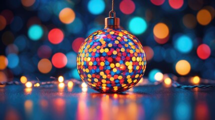 Fototapeta premium Colorful Blurred Background with a Decorative Ornament Creating a Festive Atmosphere for Holiday Celebrations and Seasonal Decor