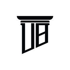 UB monogram logo design letter text name symbol monochrome logotype alphabet character simple logo