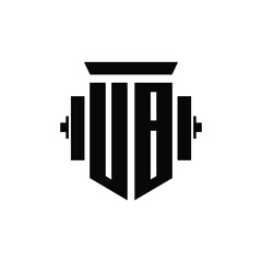 UB monogram logo design letter text name symbol monochrome logotype alphabet character simple logo