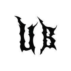 UB monogram logo design letter text name symbol monochrome logotype alphabet character simple logo