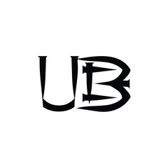 UB monogram logo design letter text name symbol monochrome logotype alphabet character simple logo