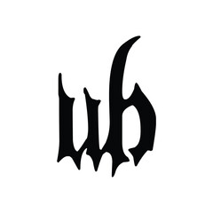 UB monogram logo design letter text name symbol monochrome logotype alphabet character simple logo