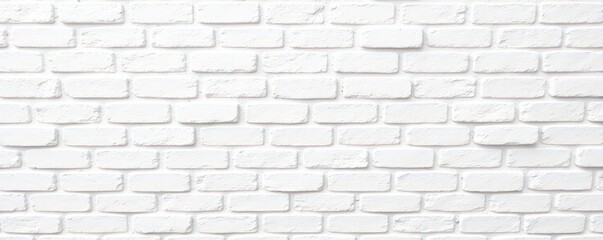 Obraz premium Clean white brick wall texture Minimalist backdrop , building, clean, brick texture