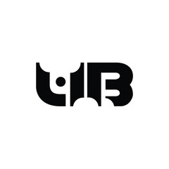 UB monogram logo design letter text name symbol monochrome logotype alphabet character simple logo