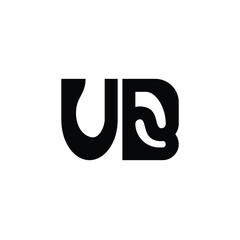 UB monogram logo design letter text name symbol monochrome logotype alphabet character simple logo