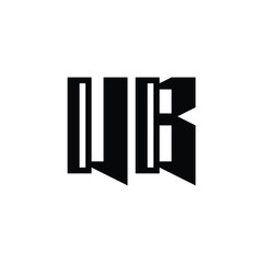 UB monogram logo design letter text name symbol monochrome logotype alphabet character simple logo