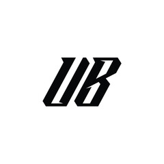 UB monogram logo design letter text name symbol monochrome logotype alphabet character simple logo