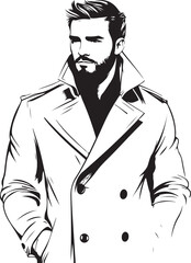 man wearing an overcoat