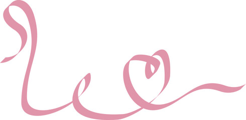 Obraz premium Valentine Love Ribbon