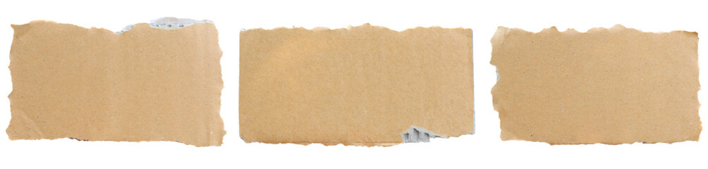 The top view is brown cardboard torn isolated on a background. piece rip of paper box, texture carton from the design