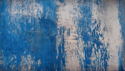 Obraz premium textured blue weathered wall surface with peeling paint resembling abstract sky or water effect for background