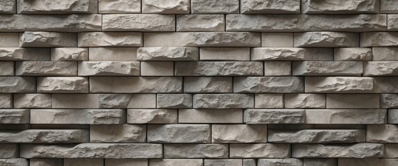 Obraz premium Seamless texture of artificial stone wall ideal for 3D modeling and realistic architectural design applications.