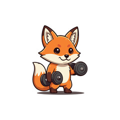 Obraz premium Cute wolf Cartoon Vector Icon Illustration Animal Nature Icon Concept Isolated Premium Vector