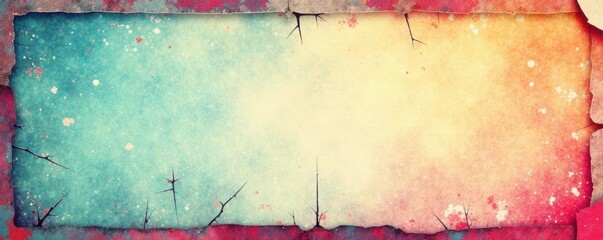 Cracked polaroid, tape border, distressed background, grunge, border, antique