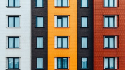 Modern High-Rise Building Featuring Creative Use of Stone, Wood, and Glass Elements