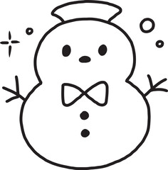 Obraz premium snowman with scarf