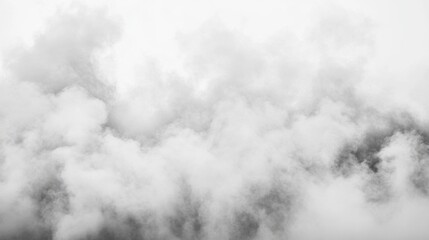 Soft, billowing clouds creating a serene atmosphere against a bright, overcast sky